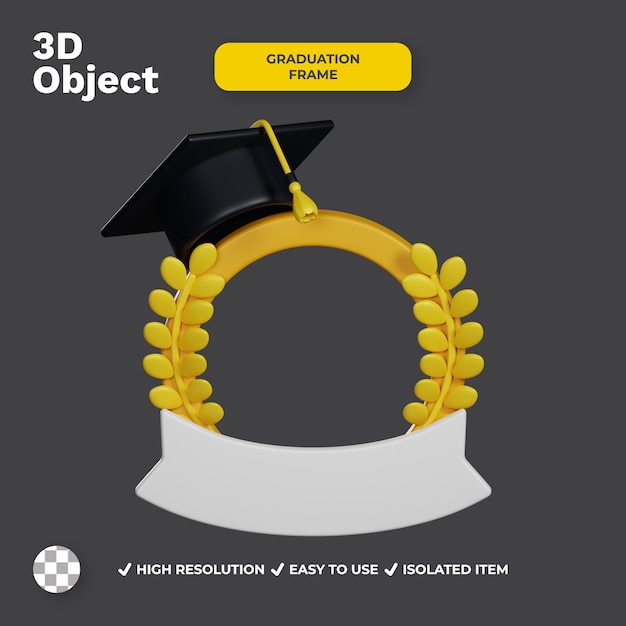 PSD 3d pictogram afstudeerframe