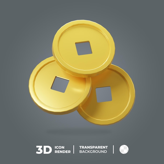 3d pictogram chinese gouden munt