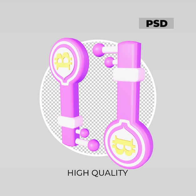 3d-pictogram coderingssleutel uiterlijk 5