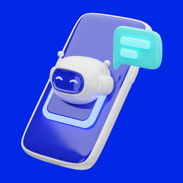 PSD 3d-pictogram customer service ai-illustratie