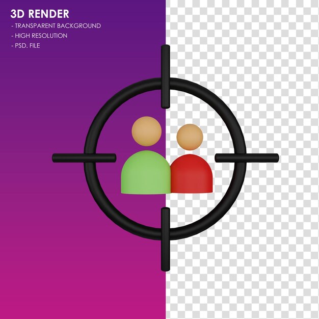 PSD 3d-pictogram doel