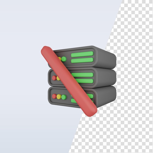 PSD 3d-pictogram geen server