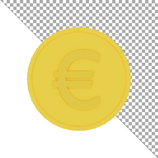 3d-pictogram gouden munt euro