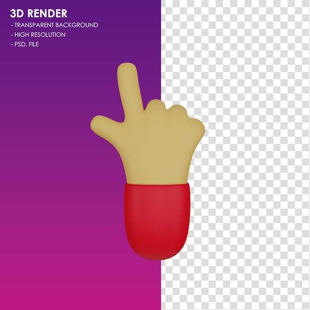 PSD 3d-pictogram handgebaar