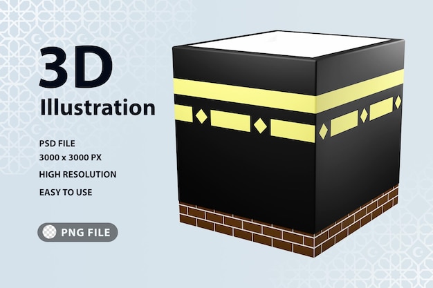 3D-pictogram heilige kaabah