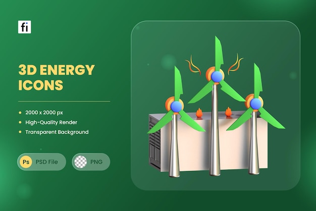 PSD 3d pictogram illustratie energiecrisis