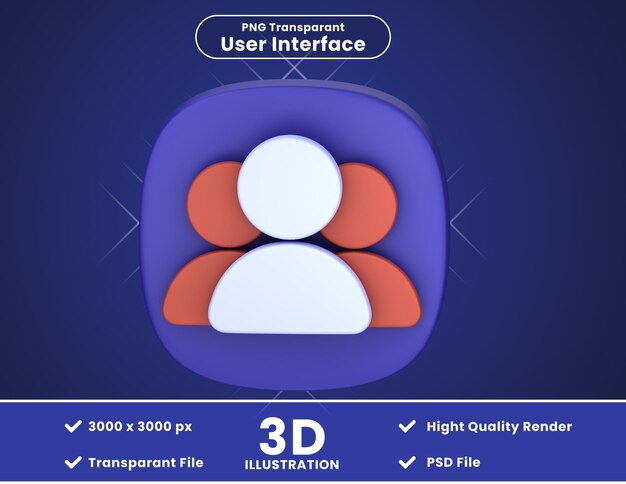 PSD 3d pictogram illustratie grup