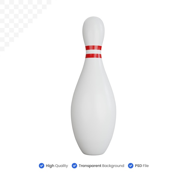 3d pictogram illustratie pin bowlen