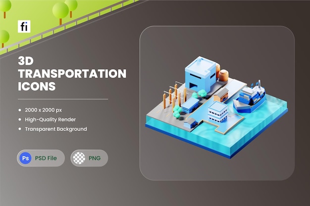 3D Pictogram Illustratie Portefeuille