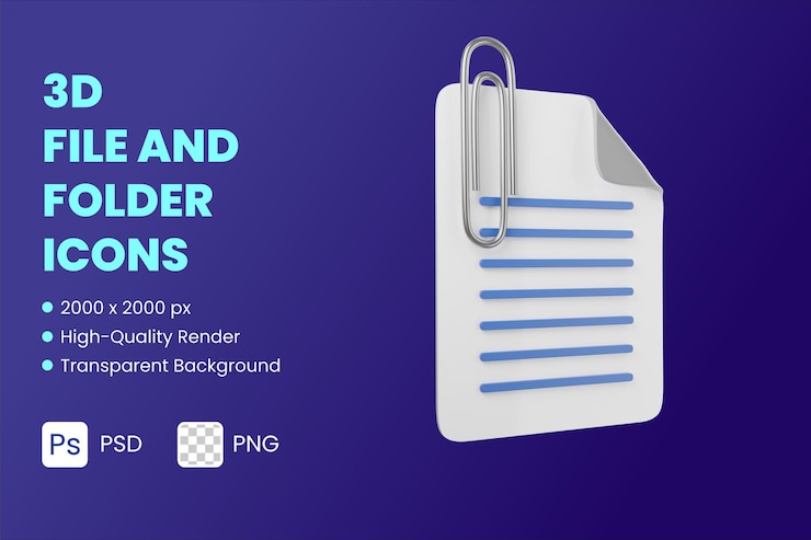PSD 3d pictogram illustratie voeg bestand toe