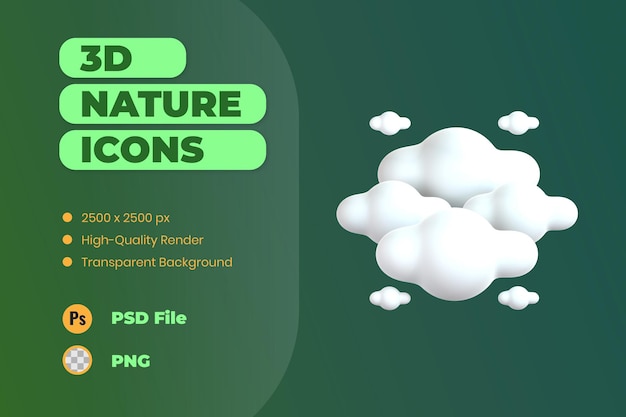 3d pictogram illustratie wolk natuur regen