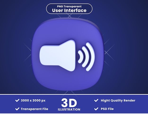 PSD 3d-pictogram iluustratievolume