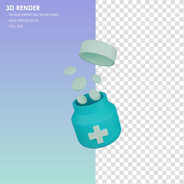 3d pictogram medicijnpotje