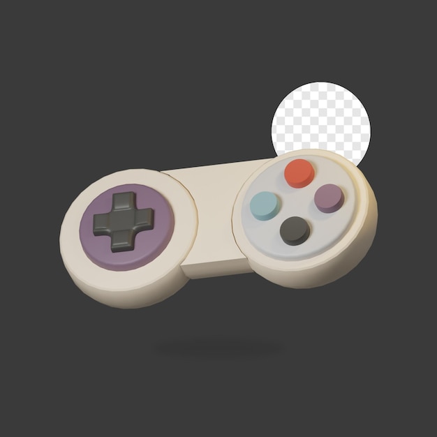 PSD 3d-pictogram retro gameconsole