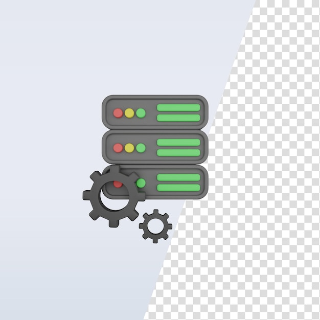 PSD 3d-pictogram server database-instelling