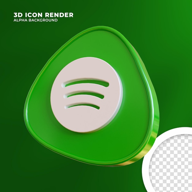 PSD 3d-pictogram spotify-weergave