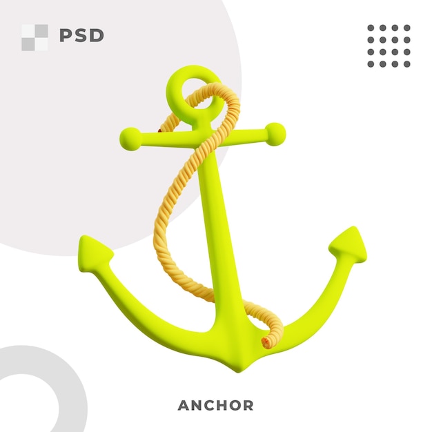 3d-pictogram van anker