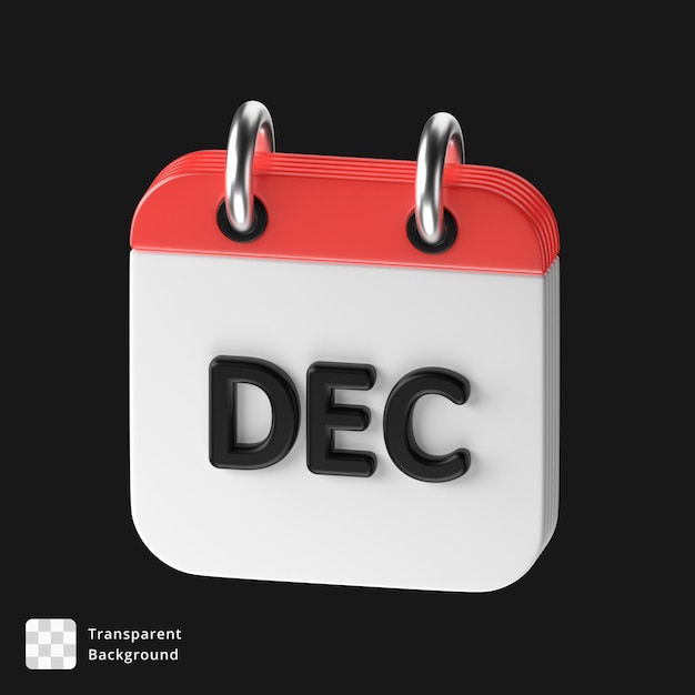 PSD 3d-pictogram van een kalender