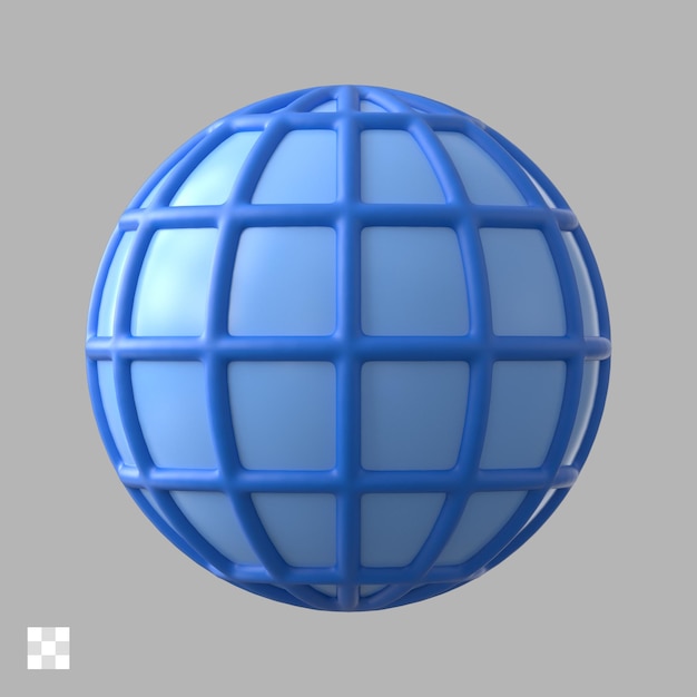 3D-pictogram van het Globe-netwerk