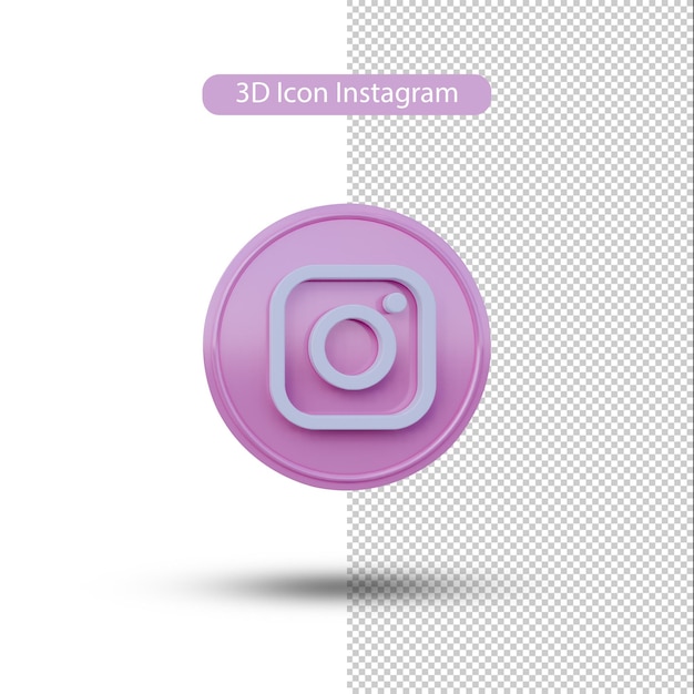 PSD 3d-pictogram van instagram render