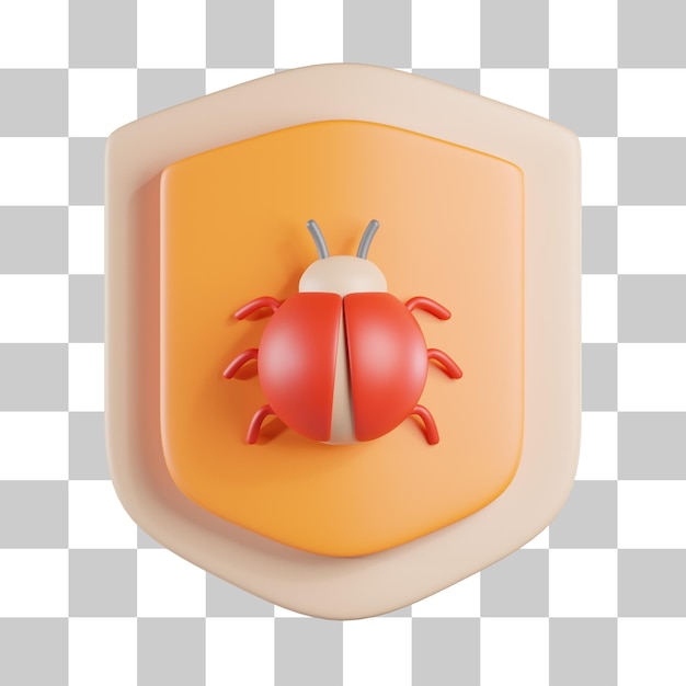 3D-pictogram voor antivirusbescherming