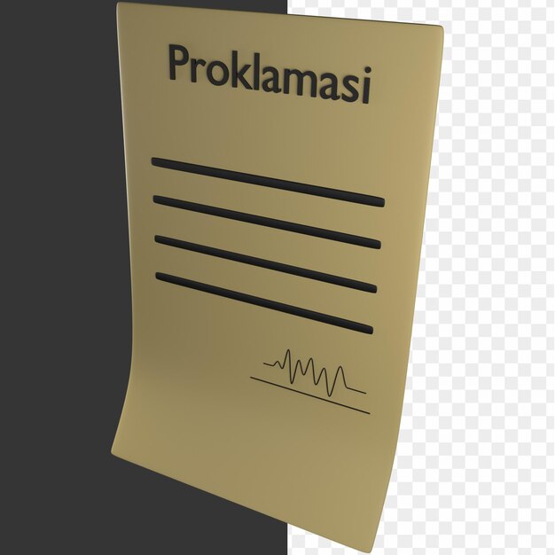 PSD 3d-pictogram voor de dag van de onafhankelijkheid