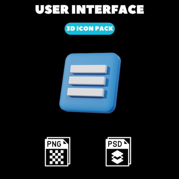 PSD 3d-pictogram voor gebruikersinterface