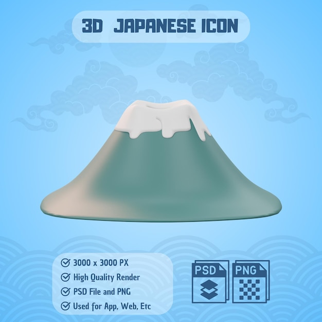 PSD 3d pictogram voor japans