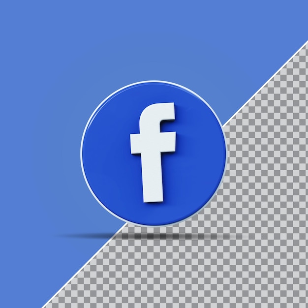 3d-pictogram voor sociale media facebook