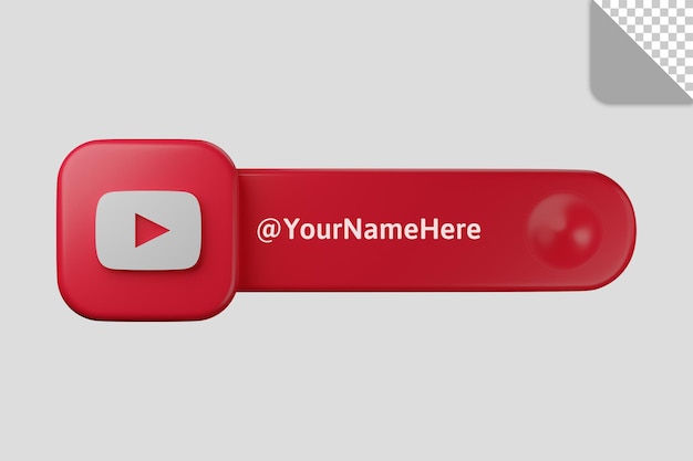 3D-pictogram voor sociale media youtube