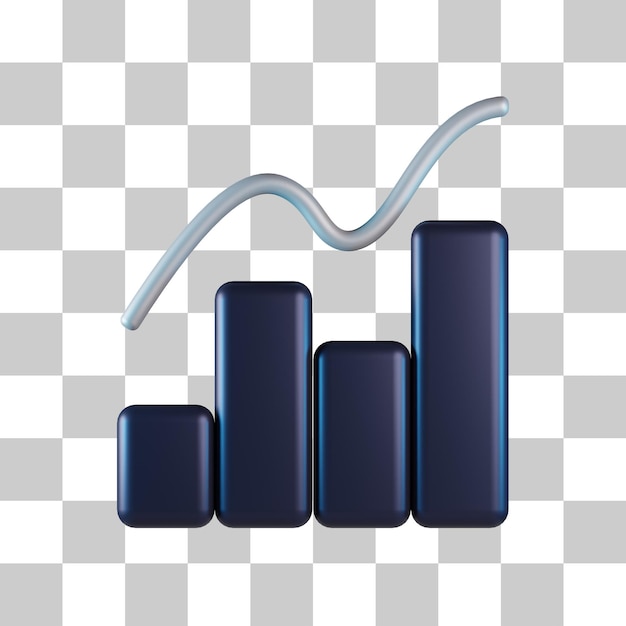 PSD 3d-pictogram voor staafdiagram