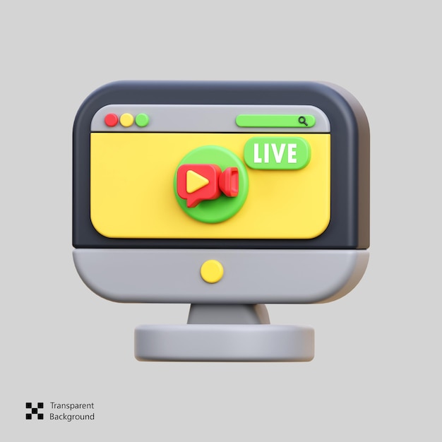 3d-pictogram voor videostream