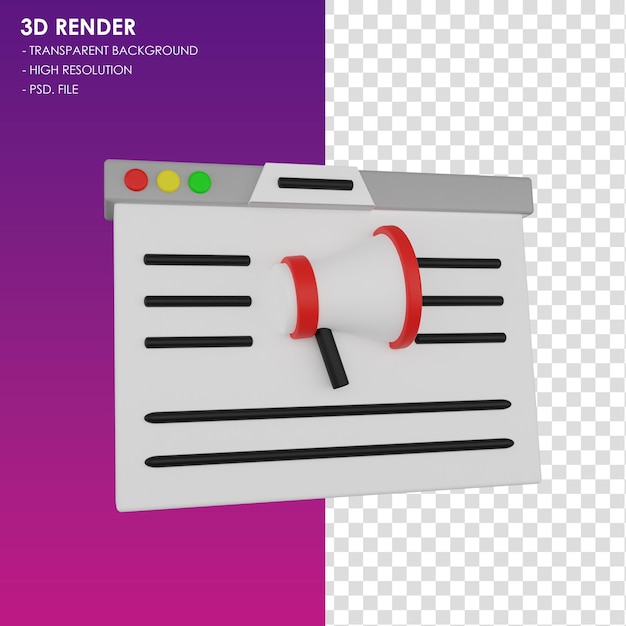 PSD 3d-pictogram webcampagne