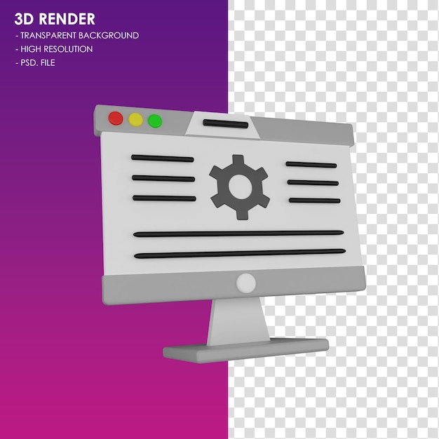 PSD 3d-pictogram website-instelling