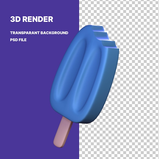 PSD 3d pictogram zomer geïsoleerde transparante achtergrond