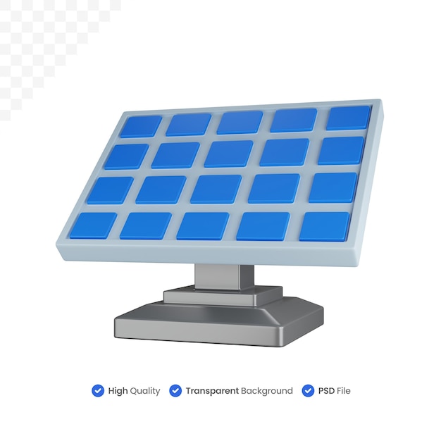 3D Pictogramillustratie Zonnepaneel