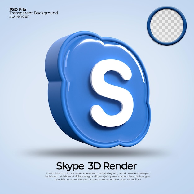 PSD 3d-pictogrammen symbool skype