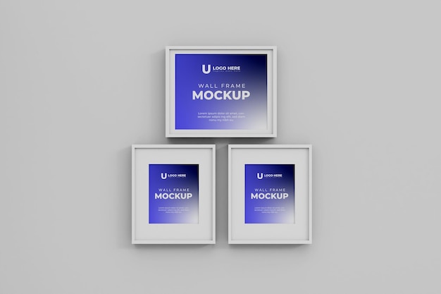 3d picture frame mockup