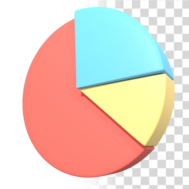 3d pie chart illustration