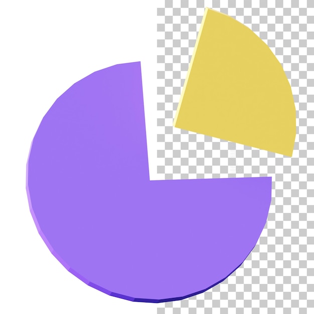 PSD 3d pie chart illustration