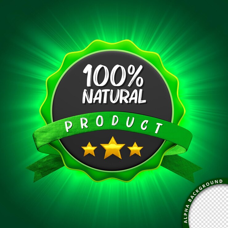 3d pieczęć 100 naturalny produkt do kompozycji