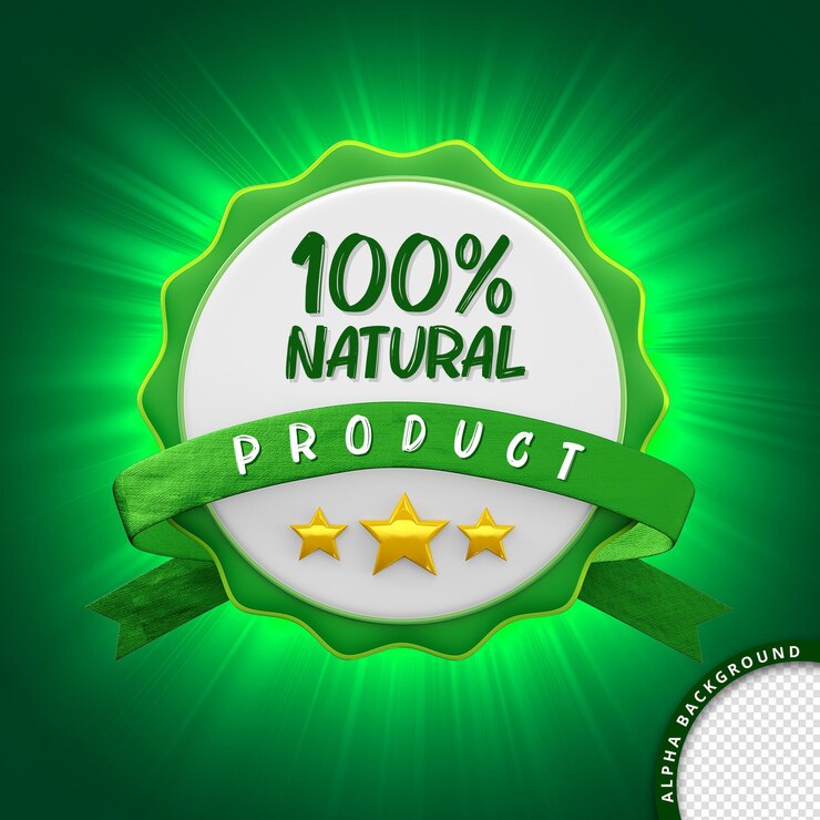 3d pieczęć 100 naturalny produkt do kompozycji