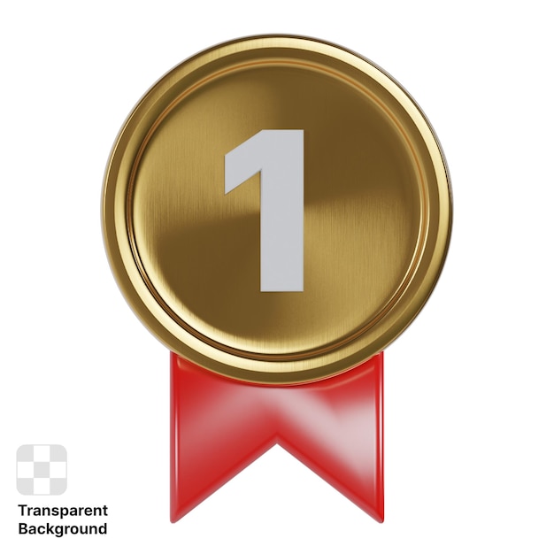 3d pierwsze miejsce złoty medal zwycięzca ikona