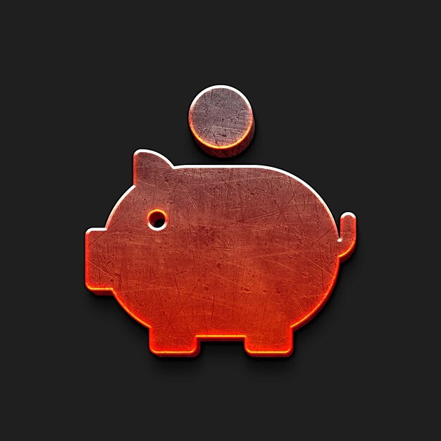 PSD 3d piggy bank icon psd