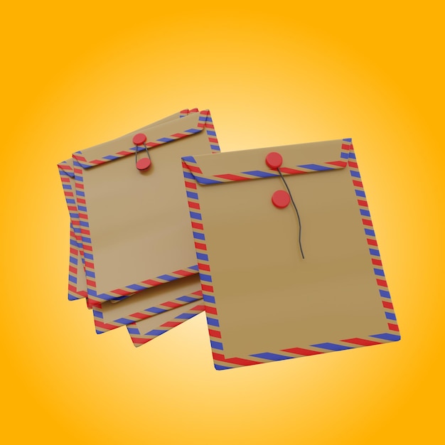 PSD 3d pile of envelope