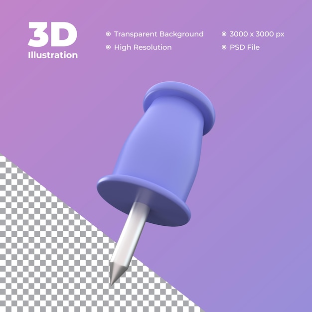 3d pin illustration