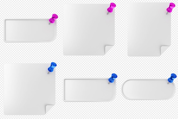 3d pin kleverige notitie papier tekstbox