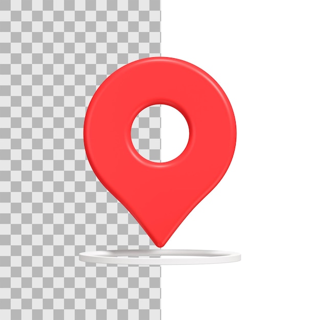 3d pin location icon