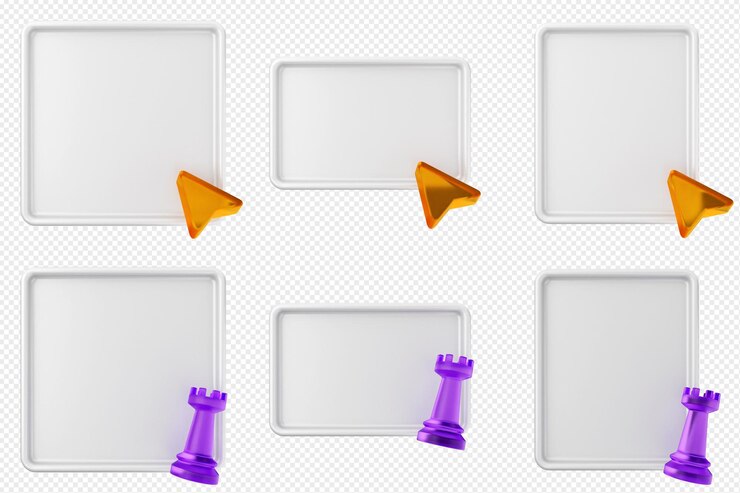PSD 3d pin sticky note paper text box