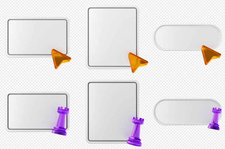PSD 3d pin sticky note paper text box